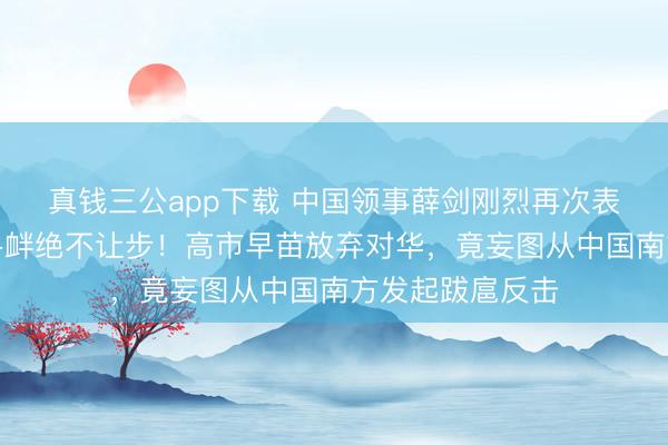 真钱三公app下载 中国领事薛剑刚烈再次表态，直面日方寻衅绝不让步！高市早苗放弃对华，竟妄图从中国南方发起跋扈反击