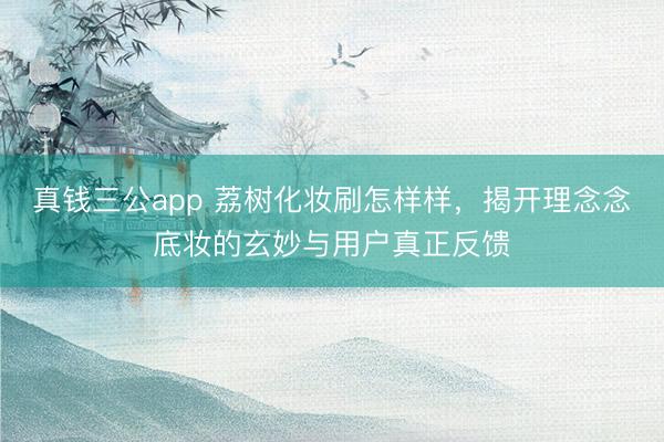 真钱三公app 荔树化妆刷怎样样，揭开理念念底妆的玄妙与用户真正反馈