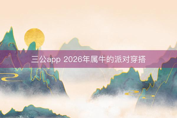 三公app 2026年属牛的派对穿搭