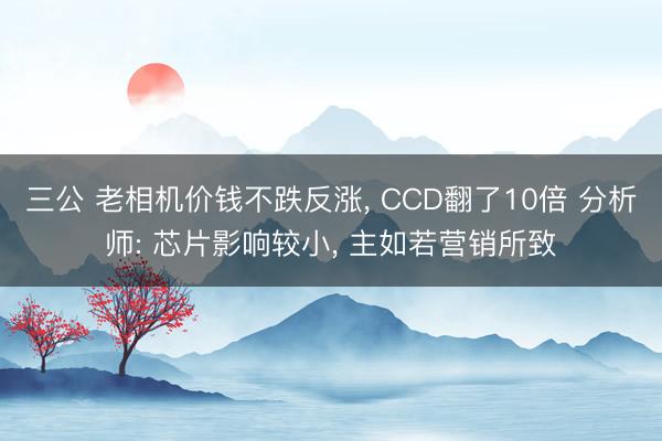 三公 老相机价钱不跌反涨， CCD翻了10倍 分析师: 芯片影响较小， 主如若营销所致