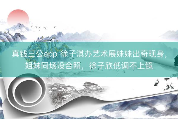 真钱三公app 徐子淇办艺术展妹妹出奇现身，姐妹同场没合照，徐子欣低调不上镜