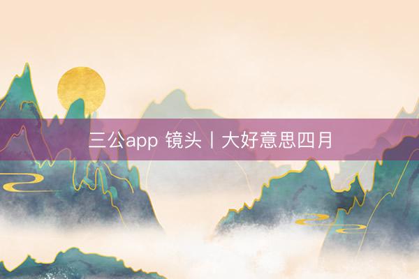 三公app 镜头丨大好意思四月